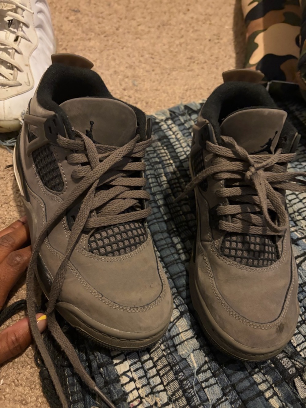 Jordan Kids Grey Nubuck Retro Sneakers